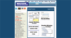 Desktop Screenshot of maxsonproducts.com